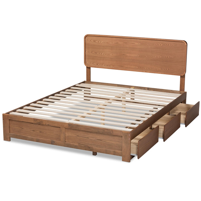 Eleni Modern Wood Platform Storage Bed