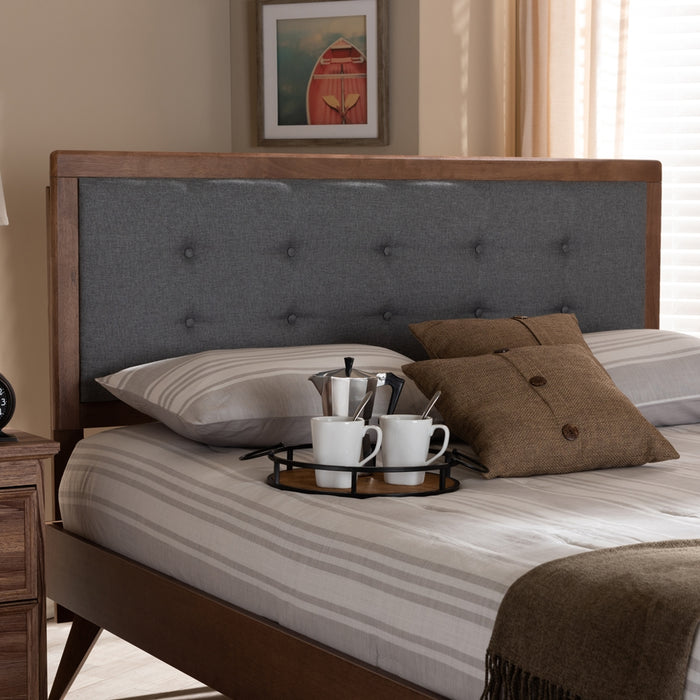 Sarine Mid-Century Wood Headboard
