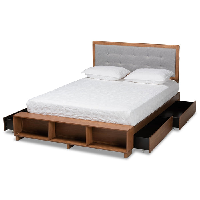 Cosma Modern Wood Platform Storage Bed
