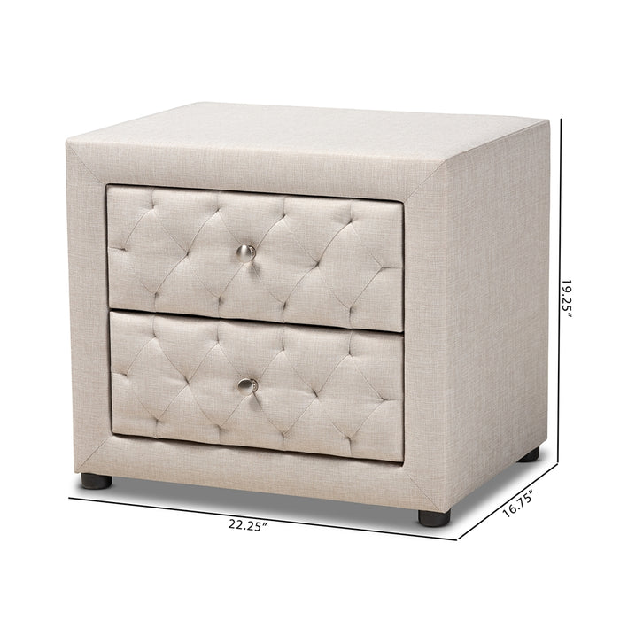 Lepine Contemporary (2-Drawer) Wood Nightstand