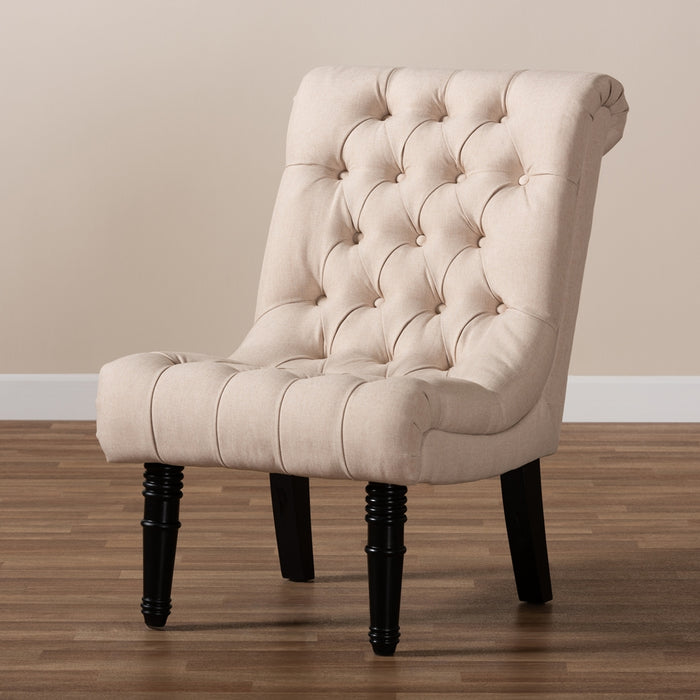 Barthe Traditional Wood Accent Chair