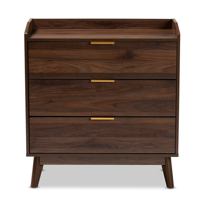 Lena Mid-Century (3-Drawer) Wood Chests