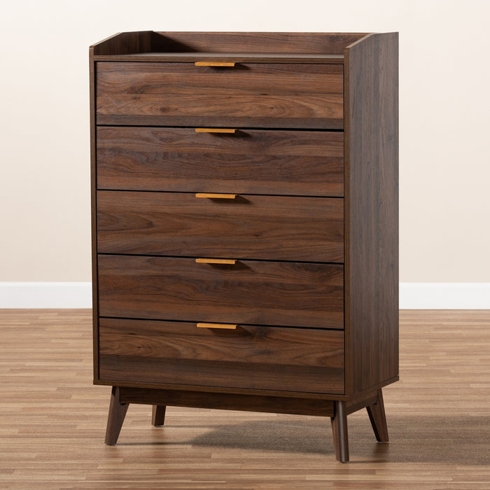Lena Mid-Century (3-Drawer) Wood Chests