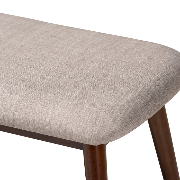 Flora Mid-Century Wood Dining Bench