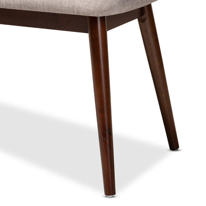 Flora Mid-Century Wood Dining Bench