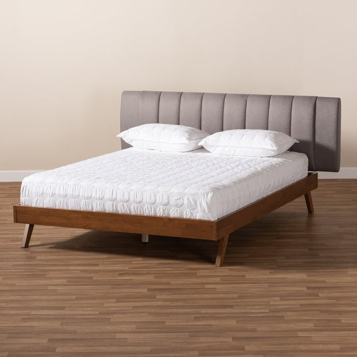 Brita Mid-Century Wood Bed