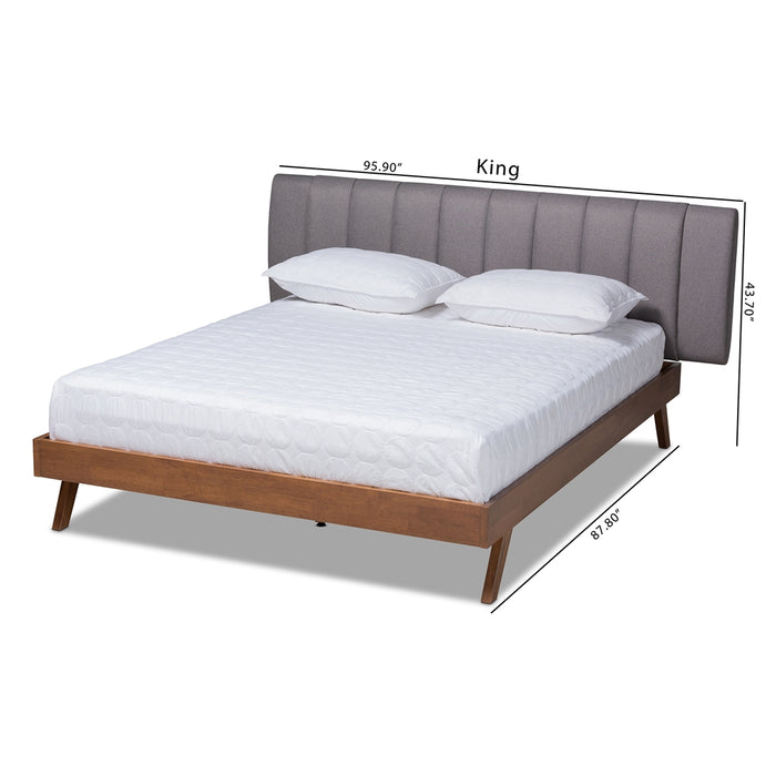 Brita Mid-Century Wood Bed