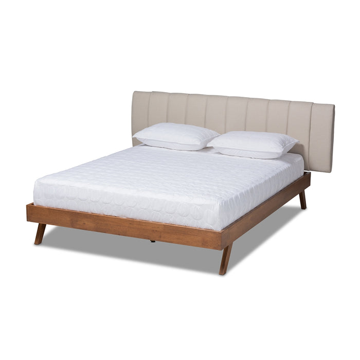 Brita Mid-Century Wood Bed