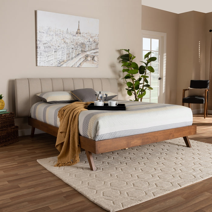 Brita Mid-Century Wood Bed