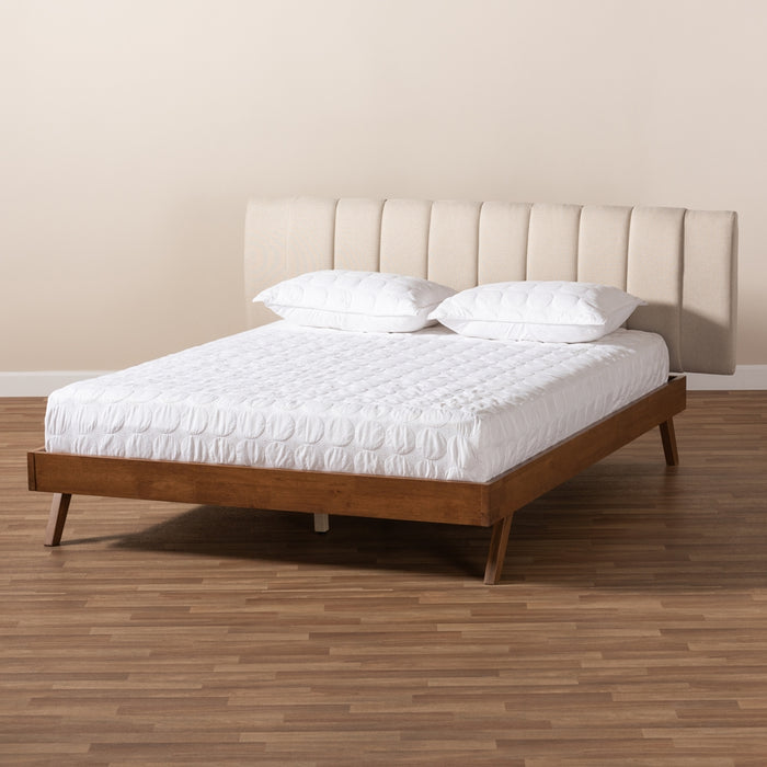 Brita Mid-Century Wood Bed