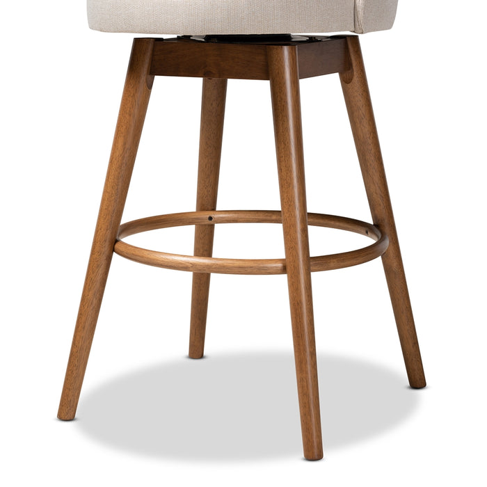 Carra Mid-Century (Set of 2) Wood Bar Stools