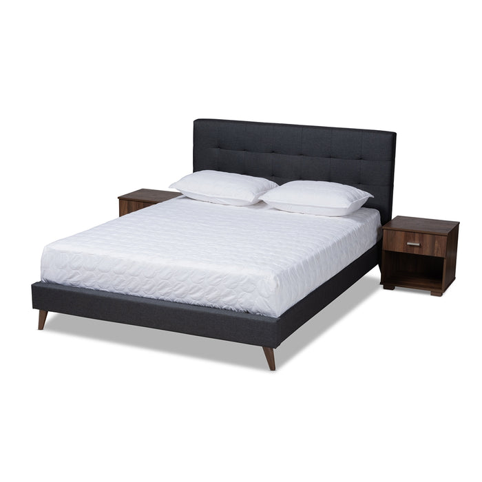 Maren Mid-Century Platform Bed