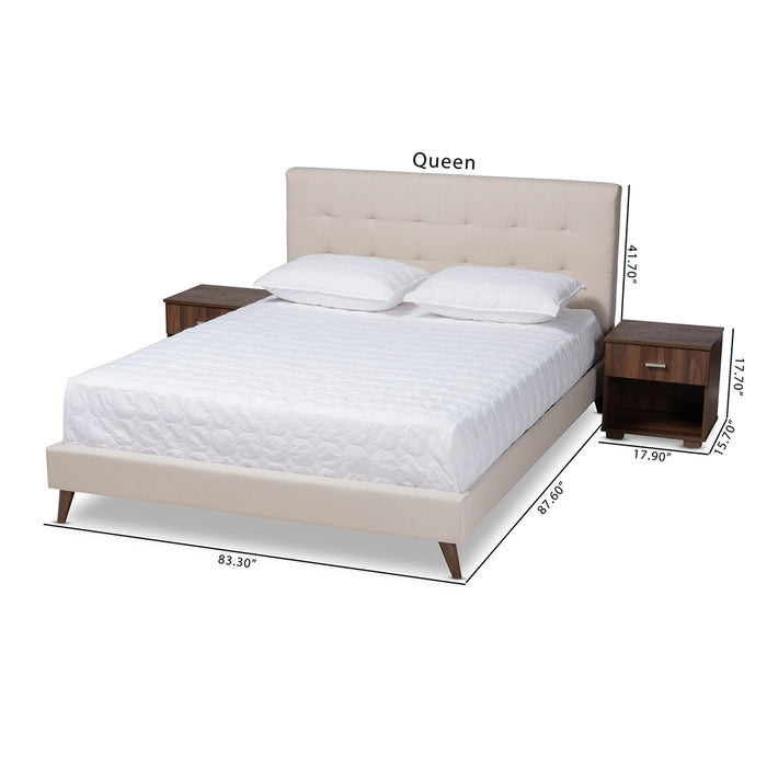 Maren Mid-Century Platform Bed