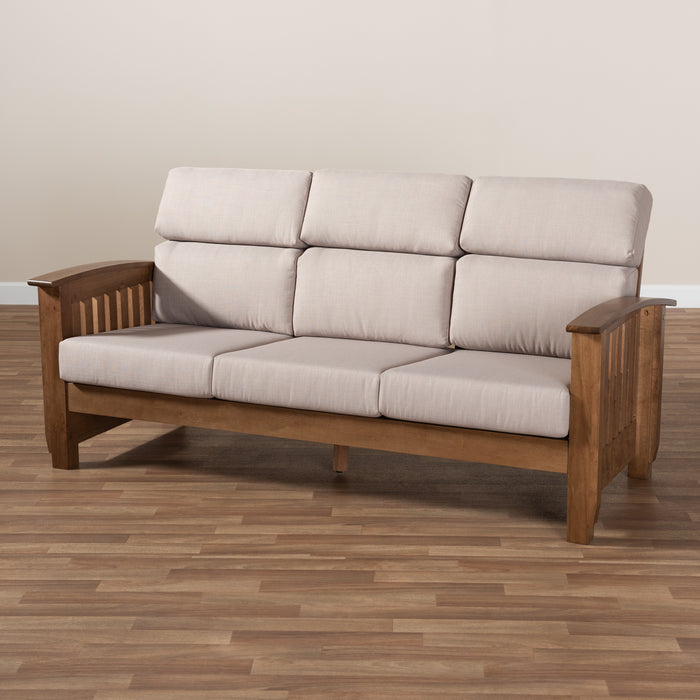 Charlotte Modern (3-Seater) Wood Sofa