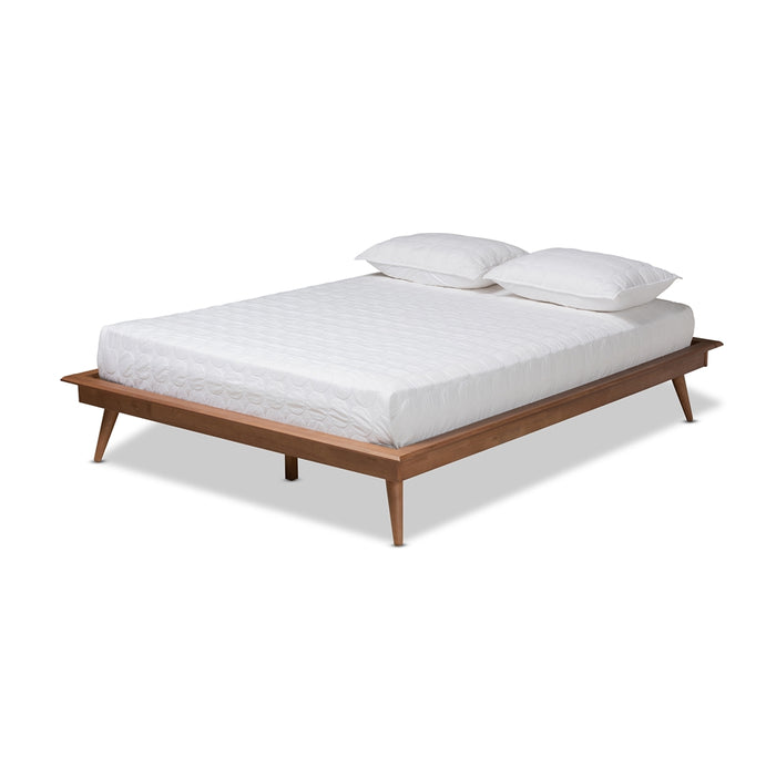 Karine Mid-Century Wood Bed Frame