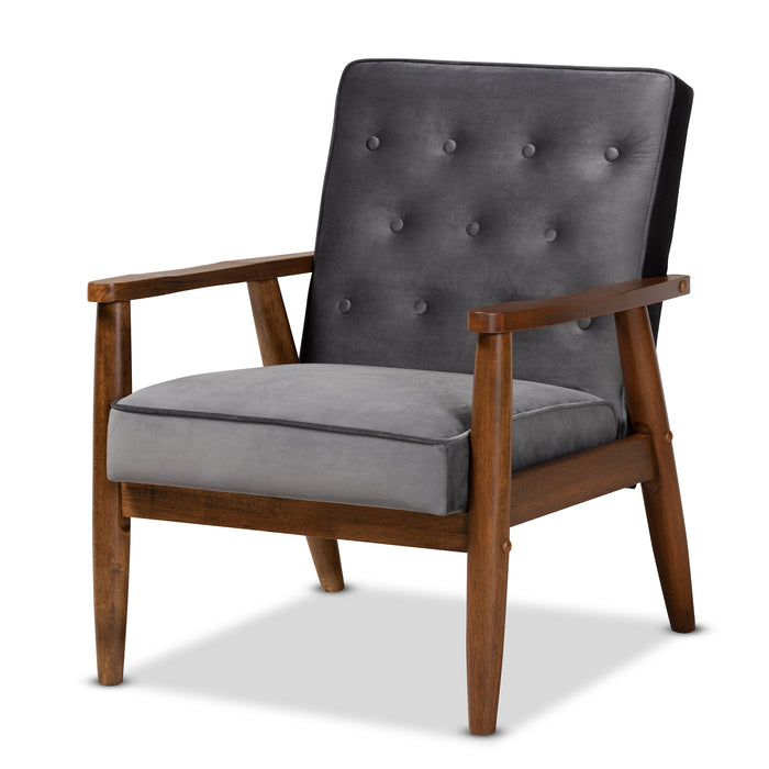 Sorrento Mid-Century Wood Lounge Chair
