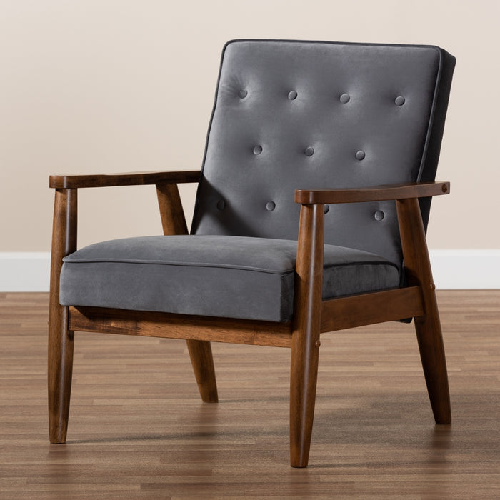 Sorrento Mid-Century Wood Lounge Chair