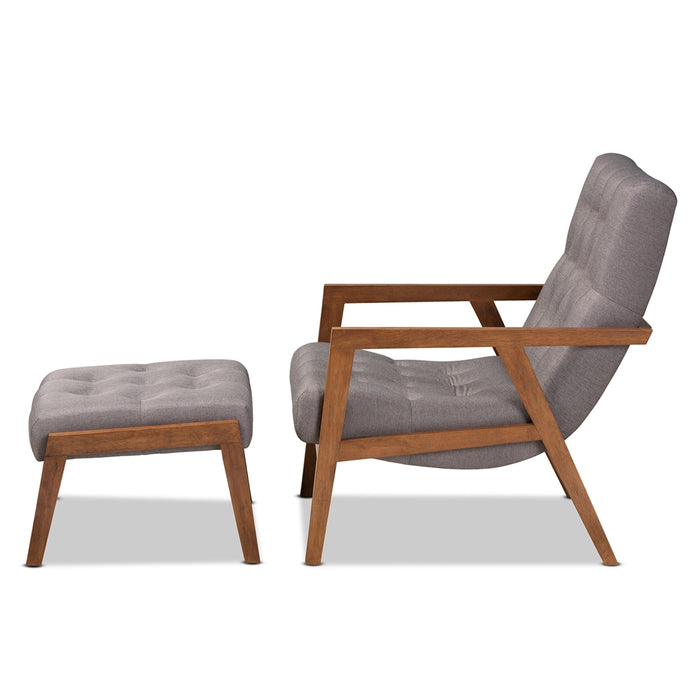 Naeva Mid-Century (2-Piece) Wood Living Room Set