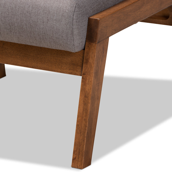 Naeva Mid-Century Wood Footstool