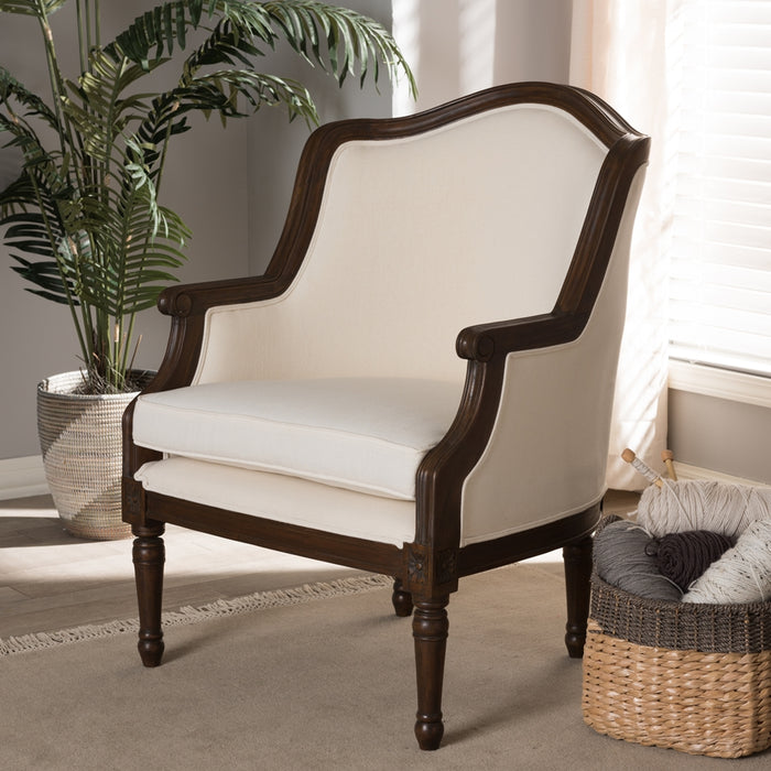 Charlemagne Traditional Wood Accent Chair