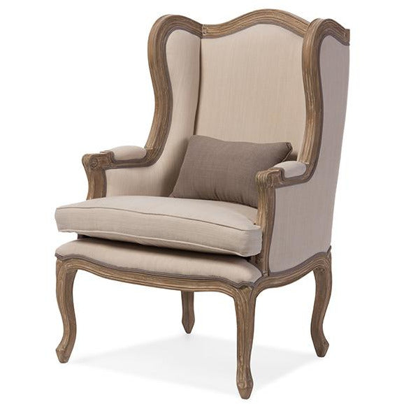 Oreille French Inspired Wood Armchair