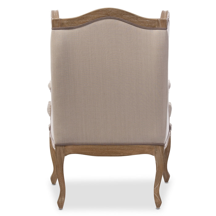 Oreille French Inspired Wood Armchair