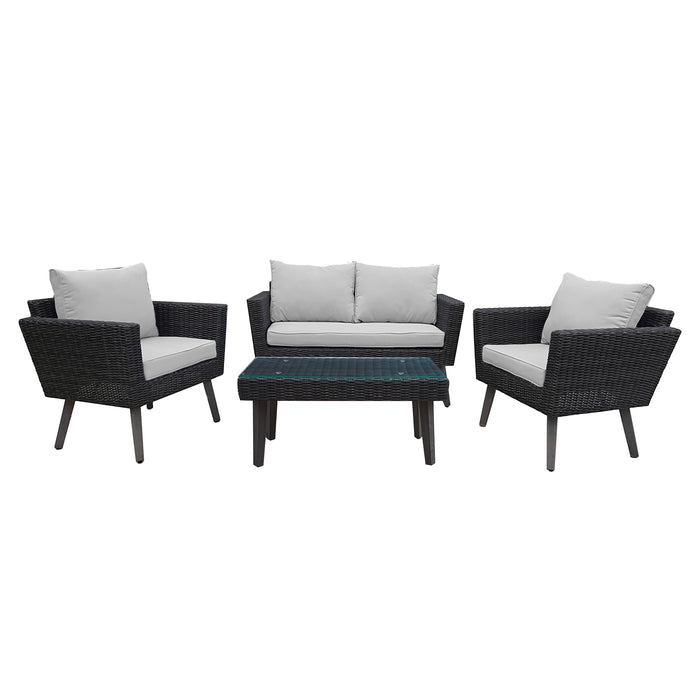 Kotka (4 Piece) Outdoor Seating & Table Set With Cushions