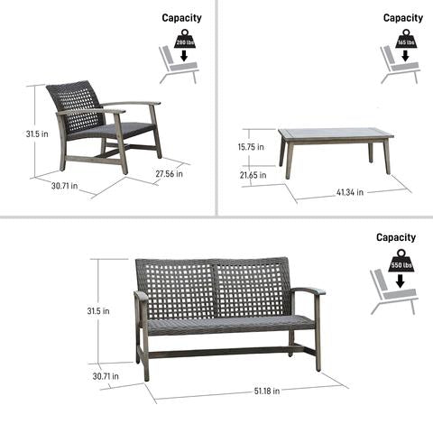 Monterosso (4 Piece) Sofa Seating Set