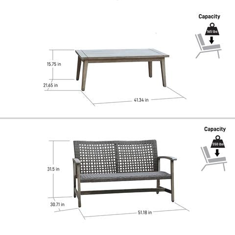 Monterosso (2 Piece) Sofa and Table Seating Set