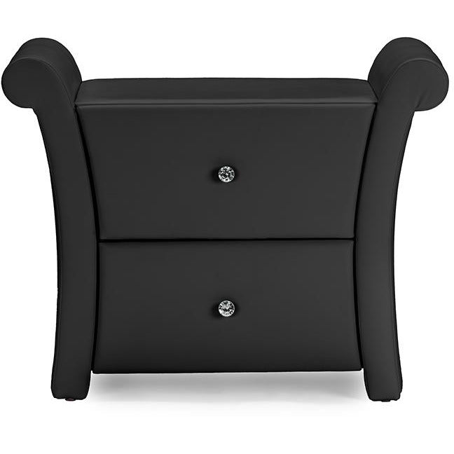 Victoria Contemporary (2-Drawer) Leather Nightstand
