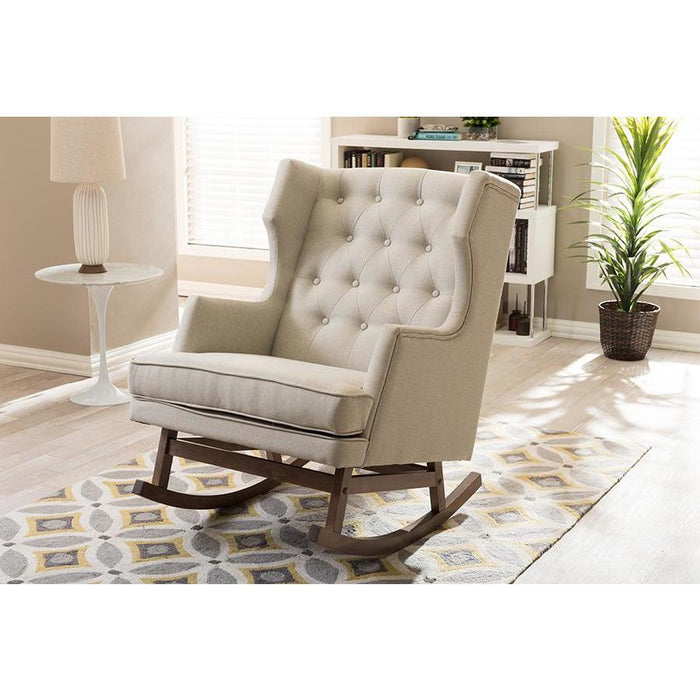 Iona Mid-Century  Tufted Rocking Chair