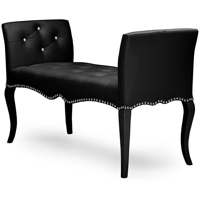 Kristy Contemporary Leather Seating Bench
