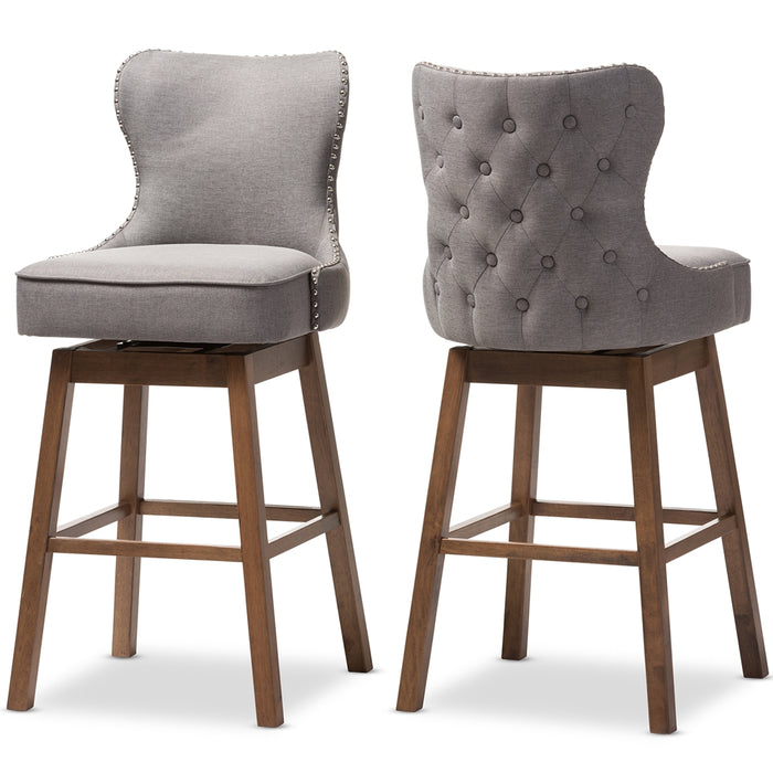 Gradisca Contemporary Wood Bar Stools