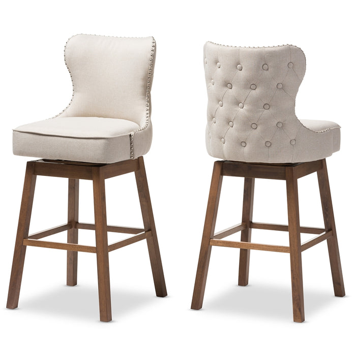 Gradisca Contemporary Wood Bar Stools