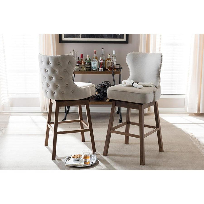 Gradisca Contemporary Wood Bar Stools