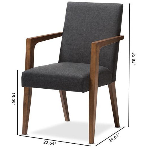 Andrea Mid-Century (Set of 2) Wood Armchair