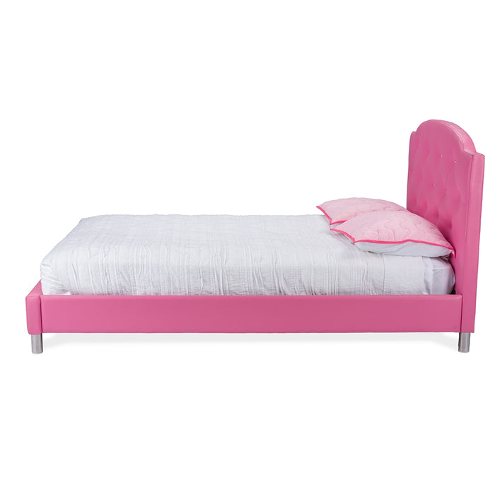 Canterbury Contemporary Leather Platform Bed