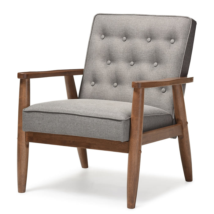 Sorrento Mid-Century Wood Lounge Chair