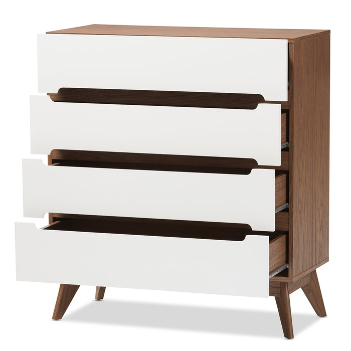 Calypso Mid-Century (4-Drawer) Wood Storage Chest