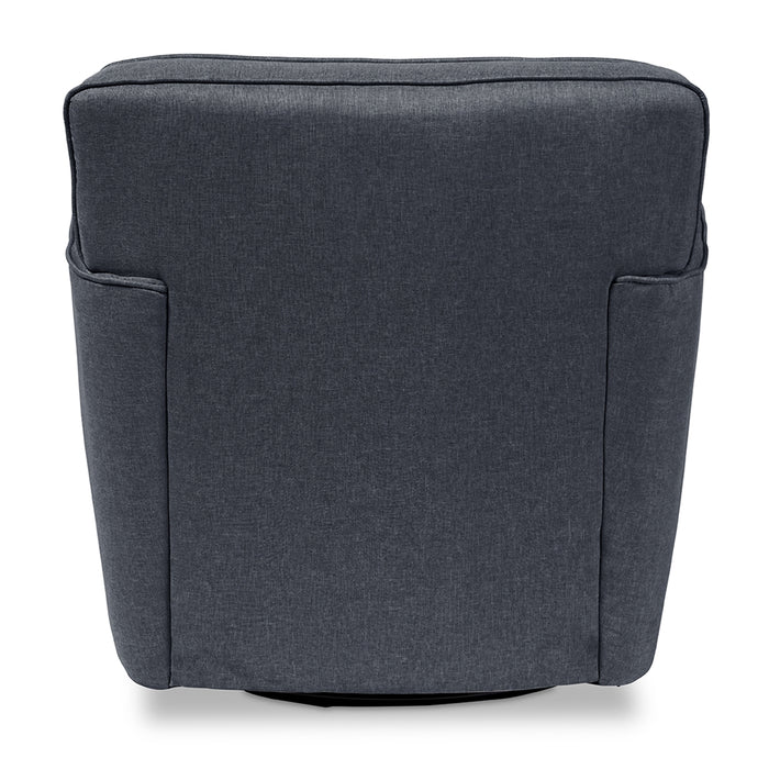 Canberra Modern Wood Swivel Armchair
