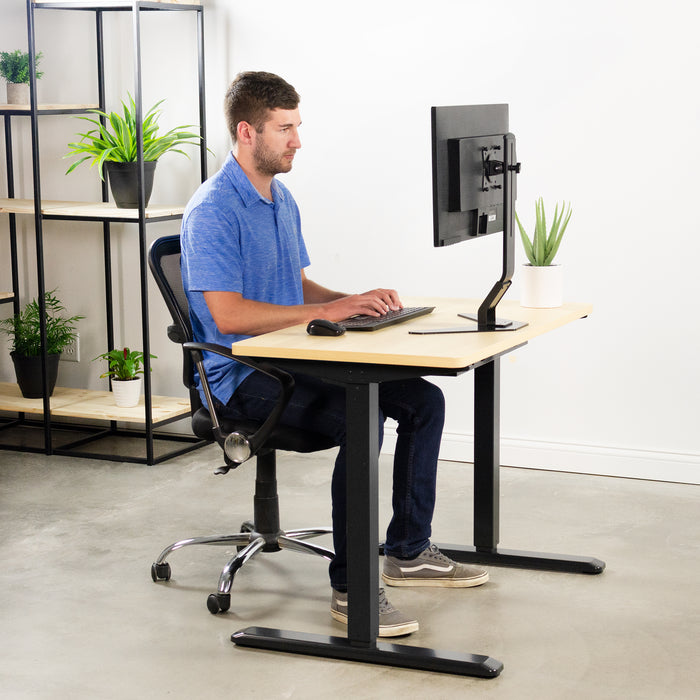 Standing Desk Preset Memory with Black Base (43" x 23")