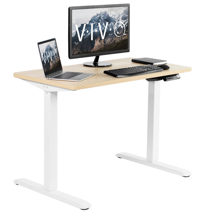 Standing Desk Preset Memory White Base (43" x 24")
