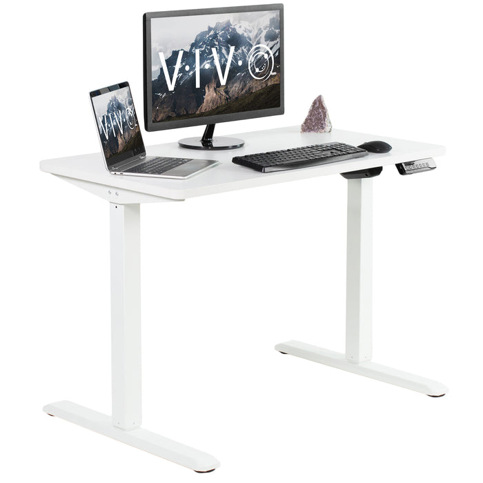 Standing Desk Preset Memory White Base (43" x 24")