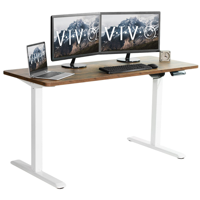 Standing Desk Preset Memory with White Base (60” x 24”)