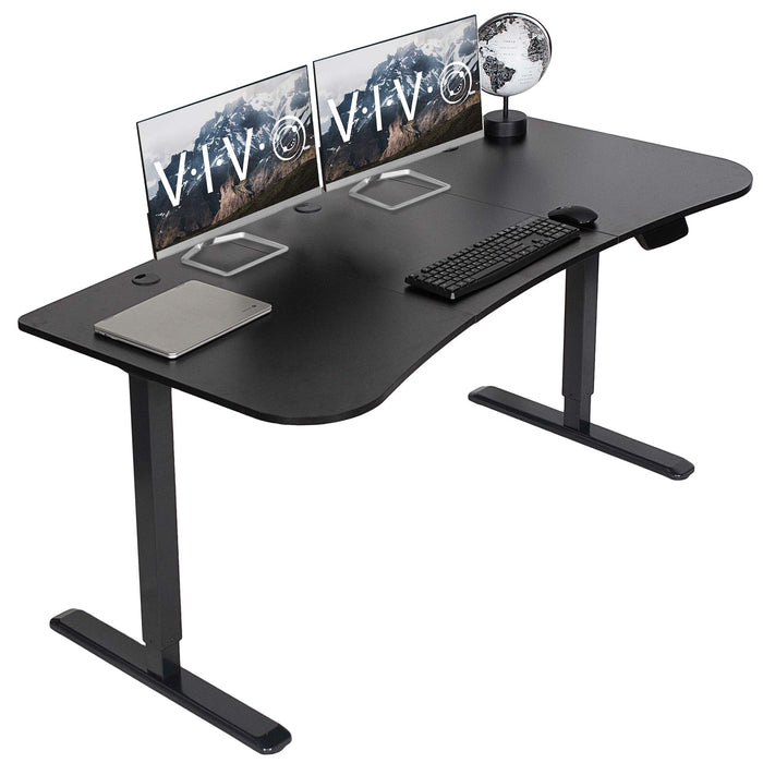 Standing Desk Touch Screen with Black Base (63" x 31")