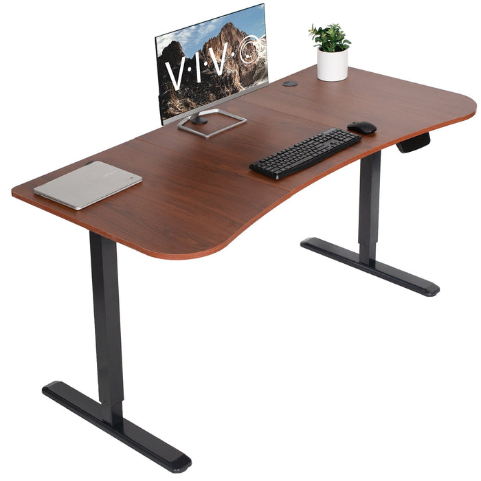 Standing Desk Touch Screen with Black Base (63" x 31")
