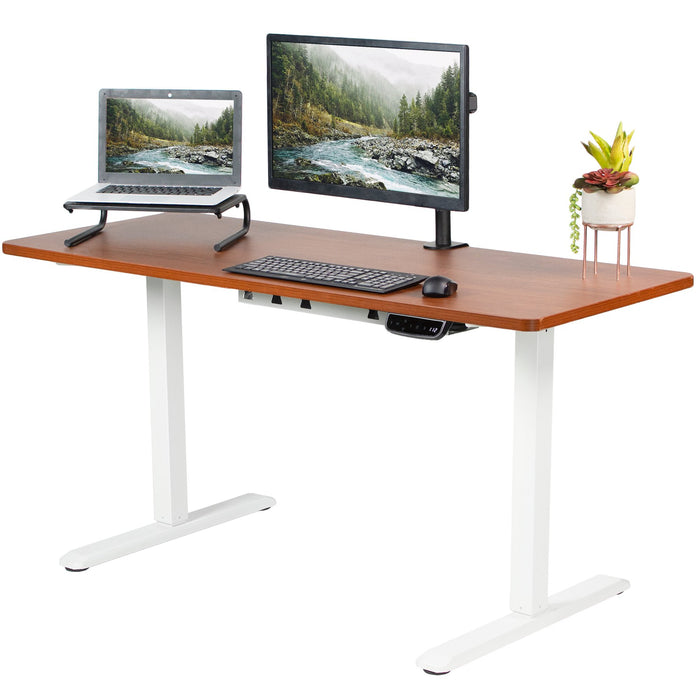 Standing Desk Premium Touch Screen with White Base (60" x 24")