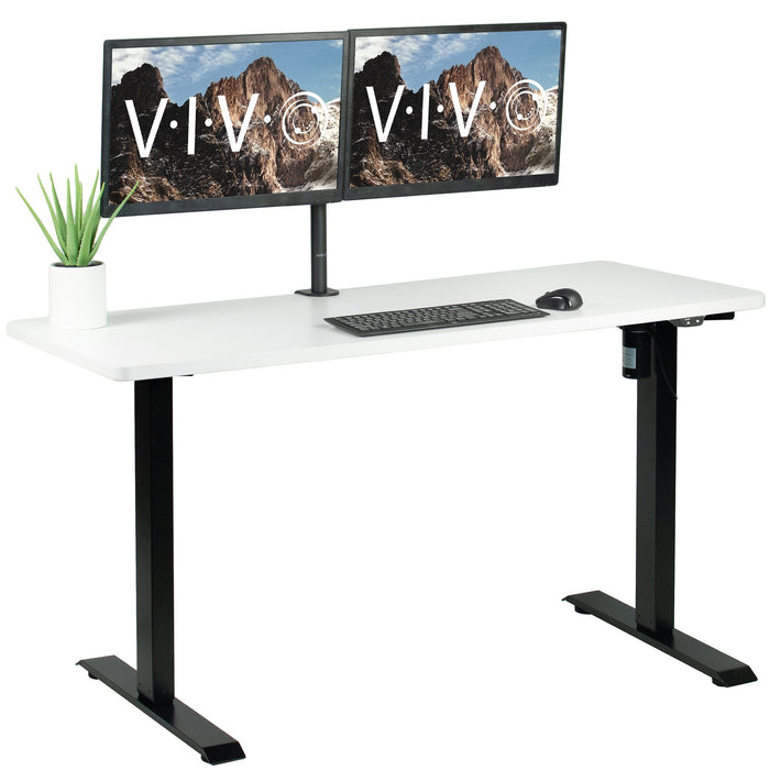 Standing Desk Simple 2-Button with Black Base (60" x 24")