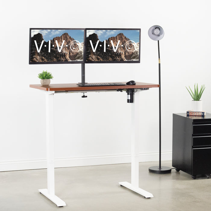 Standing Desk Simple 2-Button with White Base (43" x 24")