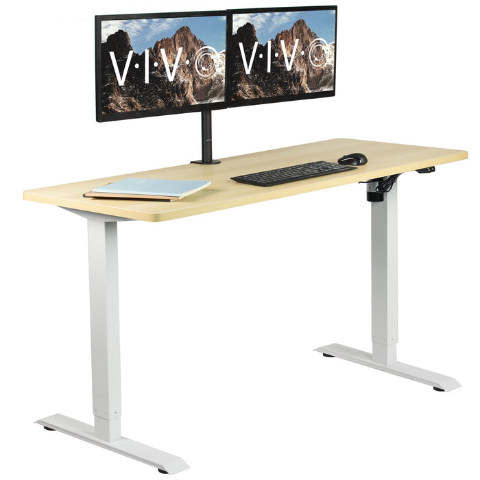 Standing Desk Simple 2-Button with White Base (60" x 24")